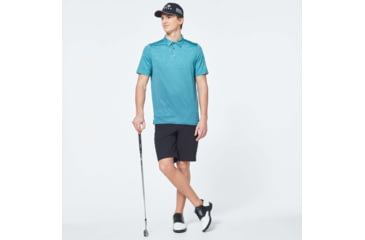 Image of Oakley Gradient Gravity Polo 2.0 - Mens, Wave Blue Hthr, Large, FOA400215-98E-L