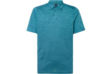 Image of Oakley Gradient Gravity 2.0 Polo - Mens, Wave Blue Heather, Extra Small, FOA400215-98E-XS