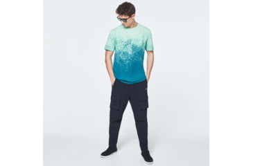 Image of Oakley Gradient Spray Short Sleeve Tee - Mens, Gradient Green Print, Large, FOA400062-93N-L