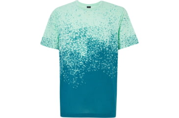 Image of Oakley Gradient Spray Short Sleeve Tee - Mens, Gradient Green Print, Large, FOA400062-93N-L
