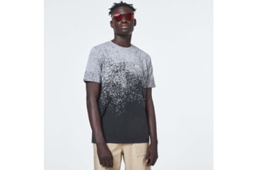 Image of Oakley Gradient Spray Short Sleeve Tee - Mens, Gradient Grey Print, Extra Large, FOA400062-95G-XL