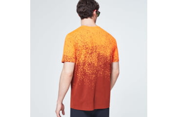 Image of Oakley Gradient Spray Short Sleeve Tee - Mens, Gradient Orange Print, Extra Large, FOA400062-99T-XL