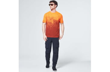Image of Oakley Gradient Spray Short Sleeve Tee - Mens, Gradient Orange Print, Extra Large, FOA400062-99T-XL