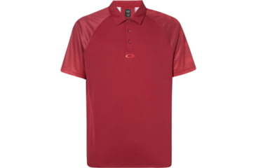 Image of Oakley Graphic Logo Sleeves Polo - Mens, Raspberry, Extra Large, 434433-45A-XL