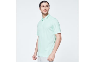 Image of Oakley Gravity Short Sleeve Polo 2.0 - Mens, Fresh Green, Extra Small, FOA400517-7CF-XS