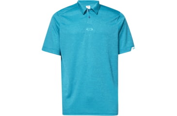 Image of Oakley Gravity Short Sleeve Polo 2.0 - Mens, Wave Blue, Extra Small, FOA400517-6W6-XS