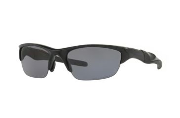 Image of Oakley Half Jacket 2.0 Sunglasses 914412-62 - Matte Black Frame, Grey Polarized Lenses