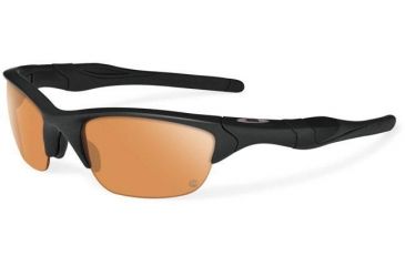 Image of Oakley Half Jacket 2.0 Sunglasses, Matte Black Frame, Persimmon and Grey Lenses OO9144-16