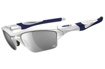 Image of Oakley Half Jacket 2.0 XL Team USA Polished White Frame w/Black Iridium Polarized Lenses Sunglasses OO9154-15