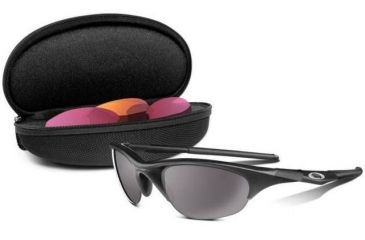 Image of Oakley Half Jacket Array Matte Black Frame w/ Gray, G20, Persimmon Lenses Sunglasses 03-628