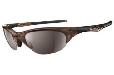 Image of Oakley Half Jacket Brown Smoke/Tungsten Iridium Polarized Lenses Progressive Rx Sunglasses 12-896