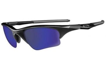 Image of Oakley Half Jacket XLJ Jet Black /Deep Blue Polarized Lenses Sunglasses 12-751