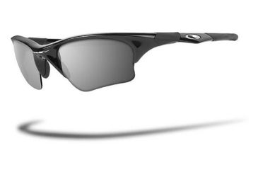 Image of Oakley Half Jacket XLJ Jet Black Frame w/ Black Iridium Polarized Lenses Sunglasses 12-839