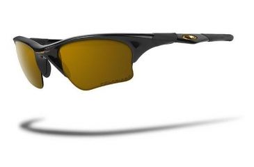 Image of Oakley Half Jacket XLJ Jet Black /Gold Iridium Polarized Lenses Sunglasses 12-803
