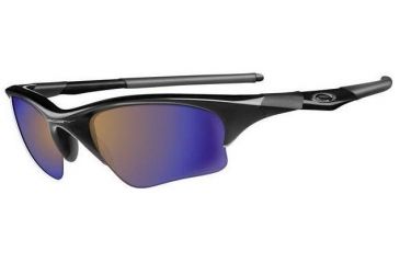 Image of Oakley Half Jacket XLJ Jet Black /Shallow Blue Polarized Lenses Sunglasses 12-752