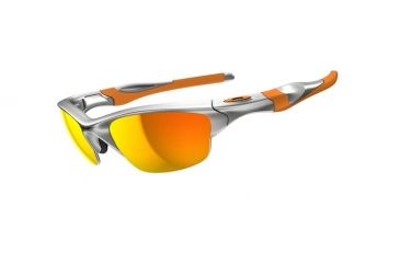 Image of Oakley Half Jacket 2pt0 Silver Frame w/ Fire Iridium Lenses Men's Sunglasses OO9144-02