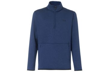 Image of Oakley Half Zip Golf Fleece - Mens, Dark Blue Med Htr, Large, 461662-6E2-L
