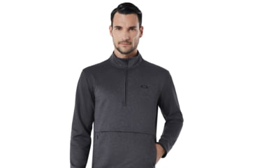Image of Oakley Half Zip Golf Fleece - Mens, Forgediron Dk Htr, Extra Large, 461662-25B-XL