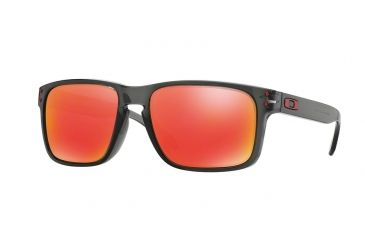 Image of Oakley HOLBROOK A OO9244 Single Vision Prescription Sunglasses OO9244-924404-56 - Lens Diameter 56 mm, Frame Color Grey Smoke