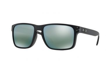 Image of Oakley HOLBROOK A OO9244 Single Vision Prescription Sunglasses OO9244-924407-56 - Lens Diameter 56 mm, Frame Color Matte Black Ink