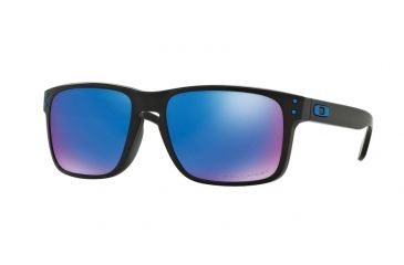 Image of Oakley HOLBROOK A OO9244 Single Vision Prescription Sunglasses OO9244-924419-56 - Lens Diameter 56 mm, Frame Color Matte Black