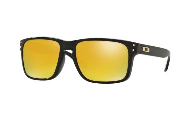 Image of Oakley HOLBROOK A OO9244 Single Vision Prescription Sunglasses OO9244-924420-56 - Lens Diameter 56 mm, Frame Color Polished Black