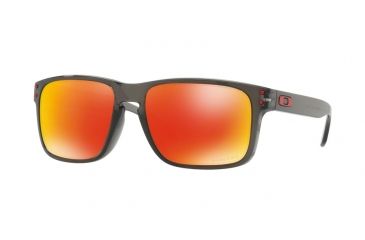 Image of Oakley Holbrook A OO9244 Single Vision Prescription Sunglasses OO9244-924428-56 - Lens Diameter 56 mm, Frame Color Grey Smoke