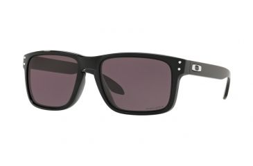 Image of Oakley Holbrook A OO9244 Single Vision Prescription Sunglasses, 56mm, Polished Black, OO9244-924430-56-SV