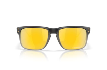 Image of Oakley Holbrook Sunglasses, Black Fade Grey Ink, PRIZM 24K Polarized, OO9102-AH55