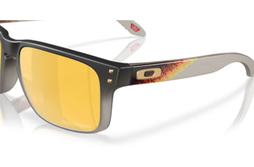 Image of Oakley Holbrook Sunglasses, Black Fade Grey Ink, PRIZM 24K Polarized, OO9102-AH55