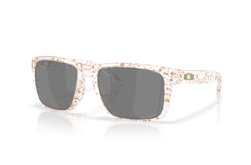 Image of Oakley Holbrook Sunglasses, Matte Clear Terrazzo, PRIZM Black Polarized, OO9102-AG55