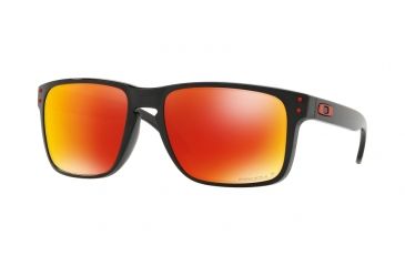 Image of Oakley HOLBROOK XL OO9417 Sunglasses 941708-59 - Black Ink Frame, Prizm Ruby Polarized Lenses