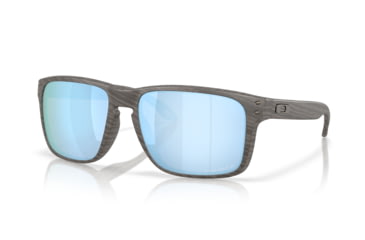 Image of Oakley Holbrook XXL Sunglasses, Woodgrain, PRIZM Deep Water Polarized, PRIZM Deep Water Polarized, OO9487-0461