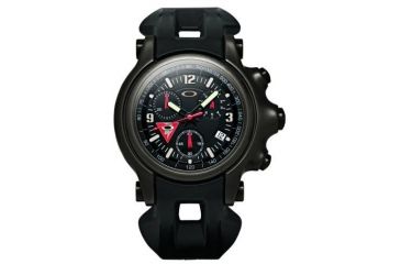 Image of Oakley Holeshot Quartz Watch, SI Dial and Black Rubber Strap w/ Stealth Case 10-072