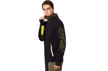 Image of Oakley Hot Springs Thermal Fleece Full Zip - Mens, Blackout, Extra Large, 461772-02E-XL