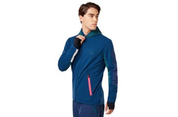 Image of Oakley Hot Springs Thermal Fleece Fz - Mens, Poseidon, Large, 461772-6A1-L