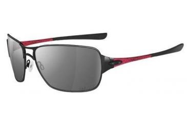 Image of Oakley Impatient Polished Black Frame w/ Grey Polarizedize Lenses Sunglasses 12-998