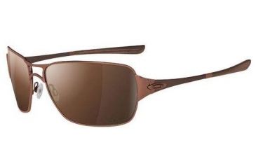 Image of Oakley Impatient Polished Brown Frame w/ VR28 Black Iridium Polarized Lenses Sunglasses 12-999