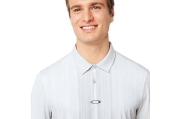 Image of Oakley Infinity Line Golf Polo Short Sleeve Crs - Mens, Light Grey, Extra Small, 434309CRS-202-XS
