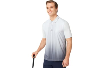 Image of Oakley Infinity Line Golf Polo Short Sleeve Crs - Mens, Light Grey, Extra Small, 434309CRS-202-XS