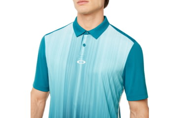 Image of Oakley Infinity Line Golf Polo Short Sleeve Crs - Mens, Petrol, 3XL, 434309CRS-9PE-XXXL