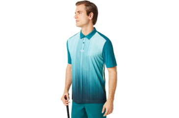 Image of Oakley Infinity Line Golf Polo Short Sleeve Crs - Mens, Petrol, 3XL, 434309CRS-9PE-XXXL