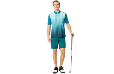 Image of Oakley Infinity Line Golf Polo Short Sleeve Crs - Mens, Petrol, 3XL, 434309CRS-9PE-XXXL