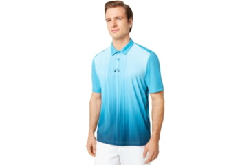 Image of Oakley Infinity Line Golf Polo Short Sleeve Crs - Mens, Stormed Blue, Extra Small, 434309CRS-6SB-XS