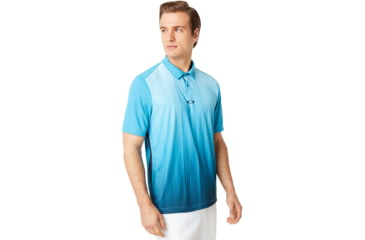 Image of Oakley Infinity Line Golf Polo Short Sleeve Crs - Mens, Stormed Blue, Extra Small, 434309CRS-6SB-XS