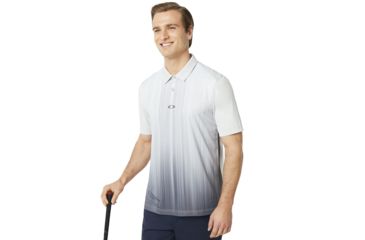 Image of Oakley Infinity Line Golf Polo Short Sleeve - Mens, Light Grey, Small 434309-202-S