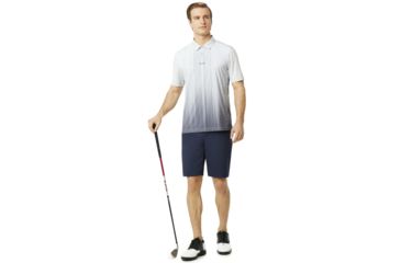 Image of Oakley Infinity Line Golf Polo Short Sleeve - Mens, Light Grey, Small 434309-202-S