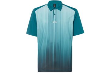 Image of Oakley Infinity Line Golf Polo Short Sleeve - Mens, Petrol, Medium, 434309-9PE-M