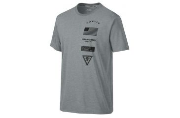 Image of Oakley Insignia Tee, Athletic Heather Grey, Medium 455166-24G-MD