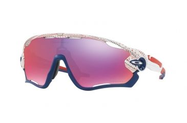 Image of Oakley JAWBREAKER OO9290 Sunglasses 929016-31 - White Team Usa Kinetist Frame, Prizm Road Lenses